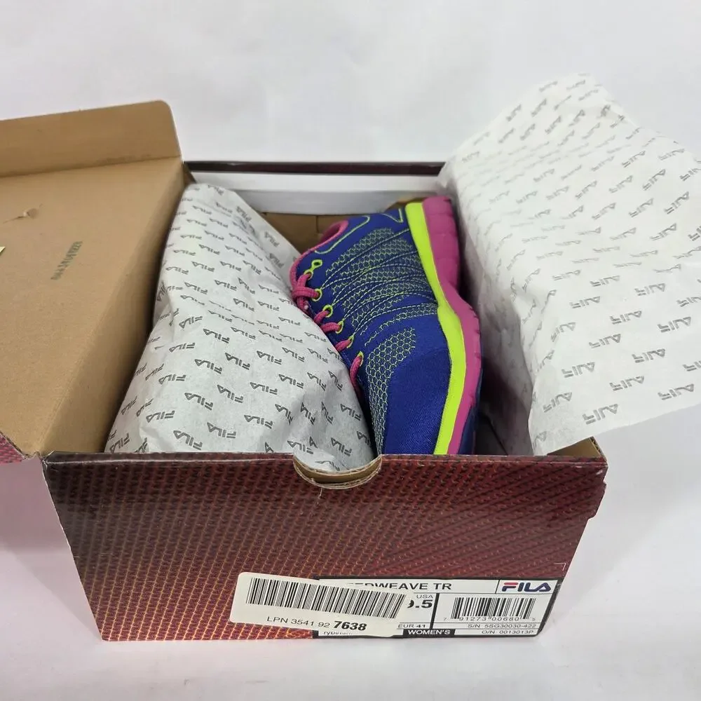 NEW FILA Speedweave Trainer Women's 9.5 Royal Blue Textile Athletic Shoe